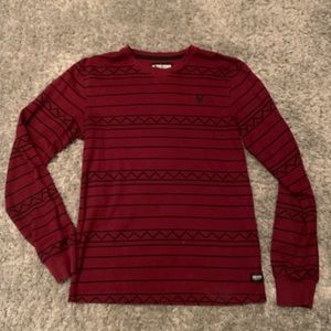 Men's Red Striped Sweater